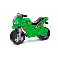 Детский двухколесный беговел каталка толокар мотоцикл "Ямаха" 501 В-3 зеленый с муз. сигналом "РУС" "ORION"