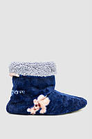 Капці-шкарпетки домашні плюшеві, колір синьо-сірий, 102R1004-1