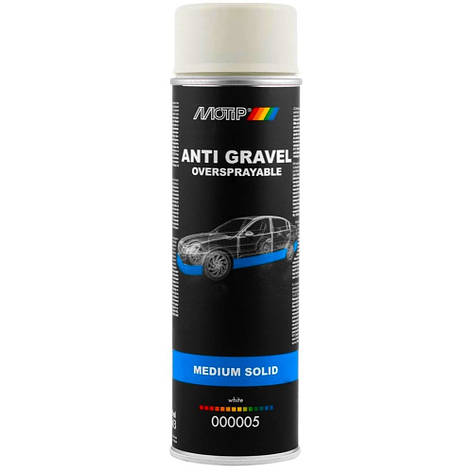 Біле антигравійне покриття у спреї Гравітекс Motip MS White Anti Gravel Spray 500мл, фото 2