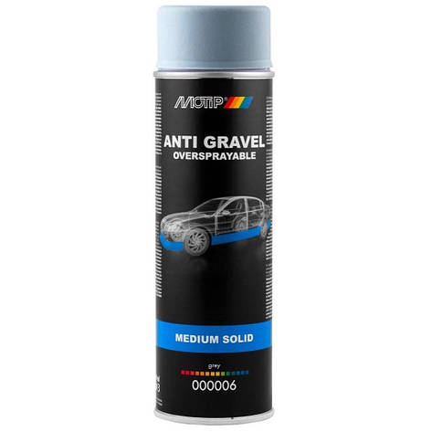 Сіре антигравійне покриття у спреї Гравітекс Motip MS Grey Anti Gravel Spray 500мл, фото 2