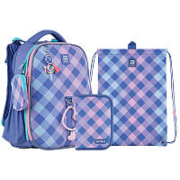 Школьный набор Kite Purple Chequer SET_K24-531M-2 (рюкзак, пенал, сумка)