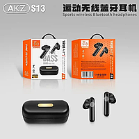 Телефонная гарнитура Double с кейсом Bluetooth TWS AKZ-S13 Беспроводные наушники для телефона