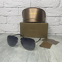 Солнцезащитные очки Gucci GG 2582 черный в серебре в комплекте с футляром