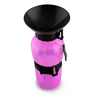 Поилка для собак прогулочная Dog Water Bottle 7363 розовая