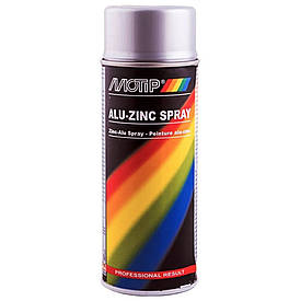 Цинково-алюмінієвий ґрунт спрей сріблястий Motip Zinc Alu Spray 400мл