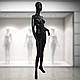 Манекен жіночий торговельний для одягу чорний лаковий ударостійкий (+Відео), фото 2