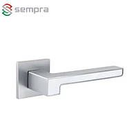 Дверные ручки Sempra H-30120-A-CRS/W (матовый хром c белой вставкой)