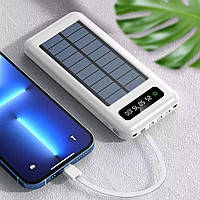 УМБ PowerBank XGB037 с солнечной батареей на 20 000 mАh, Белый (H-2)