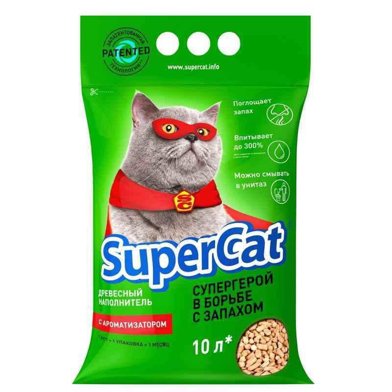 Super Cat (Супер Кет) Дерев'яний наповнювач з ароматом лаванди для котячих туалетів 3 кг