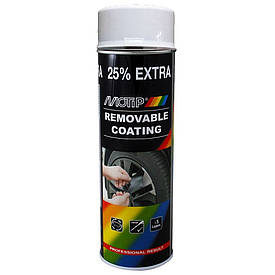 Фарба спрей Рідка гума біла Motip White Spray Removable Coating 500мл