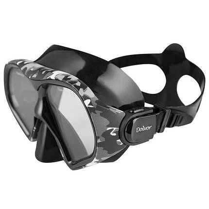 Маска для дайвінгу силіконова камуфляжна Dolvor М9510S, фото 2