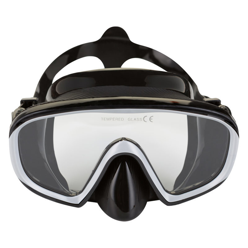 Маска для дайвінгу силіконова сіра Dolvor М118S