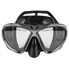 Маска для дайвінгу силіконова сіра Dolvor М270S