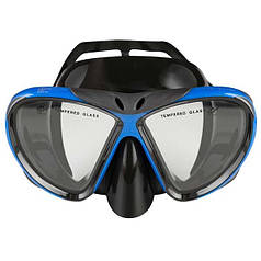 Маска для дайвінгу силіконова синя Dolvor М270S
