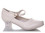 Туфлі для дівчинки білі концертні танцювальні 32 33 34 35 37, фото 2