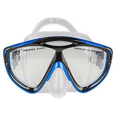 Маска для дайвінгу дитяча силіконова синя Dolvor М286SJ