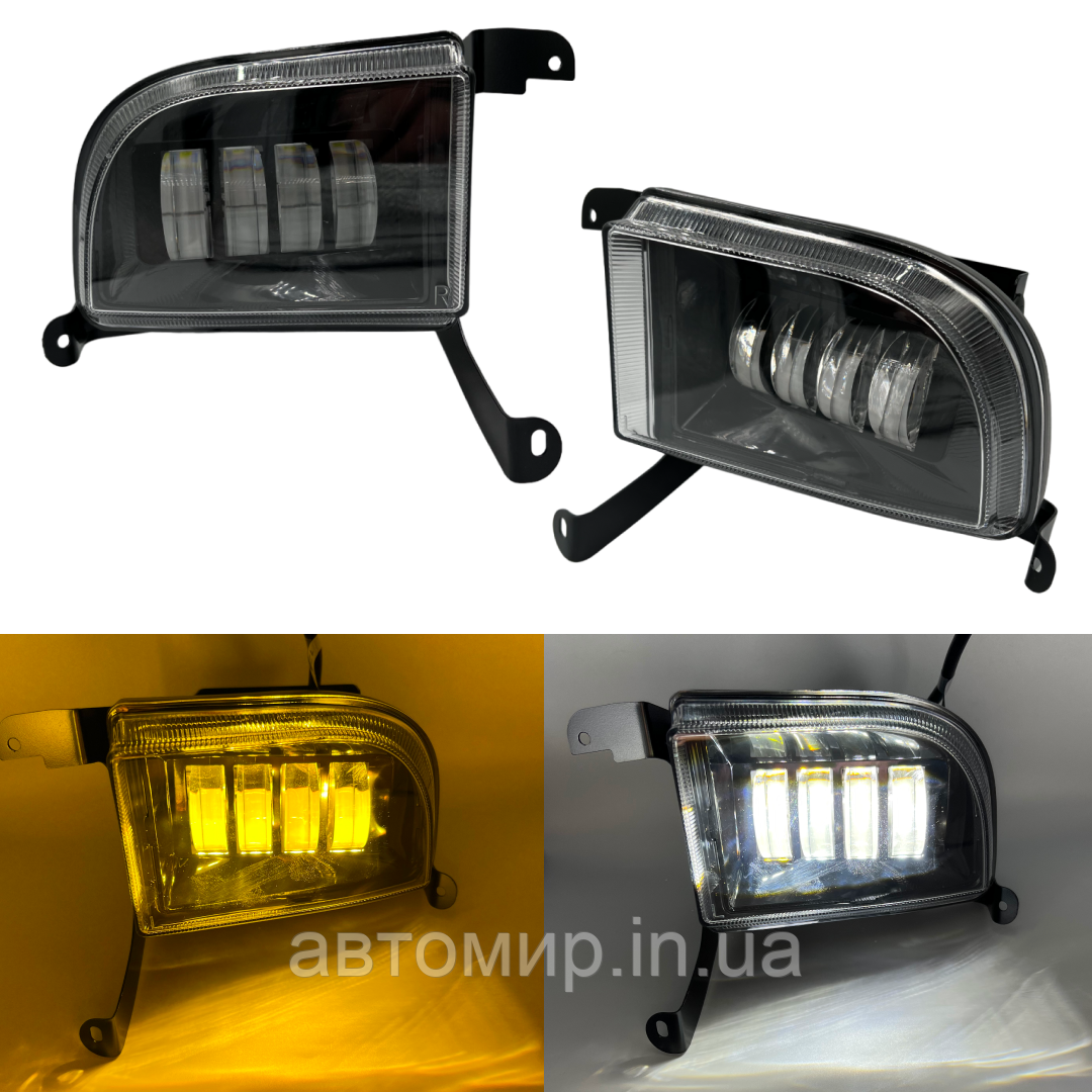 Протитуманні фари Chevrolet Lacetti 40W ПТФ Led туманки Лачетті седан універсал штатний білий + жовтий колір, фото 1