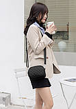 Дефект! Жіноча класична сумка крос-боді на ремінці на три відділи чорна, фото 9