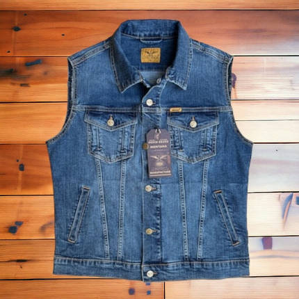 Жилет джинсовий Montana Menfis 03 -  Medium Stonewash, фото 3