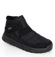 Зимові дуті черевики на бічній застібці з липучкою та блискавкою чорний