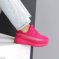 Популярные женские кроссовки в новом ярком фуксия цвете, розовый, текстиль, летние, неоновые, новинка 2024