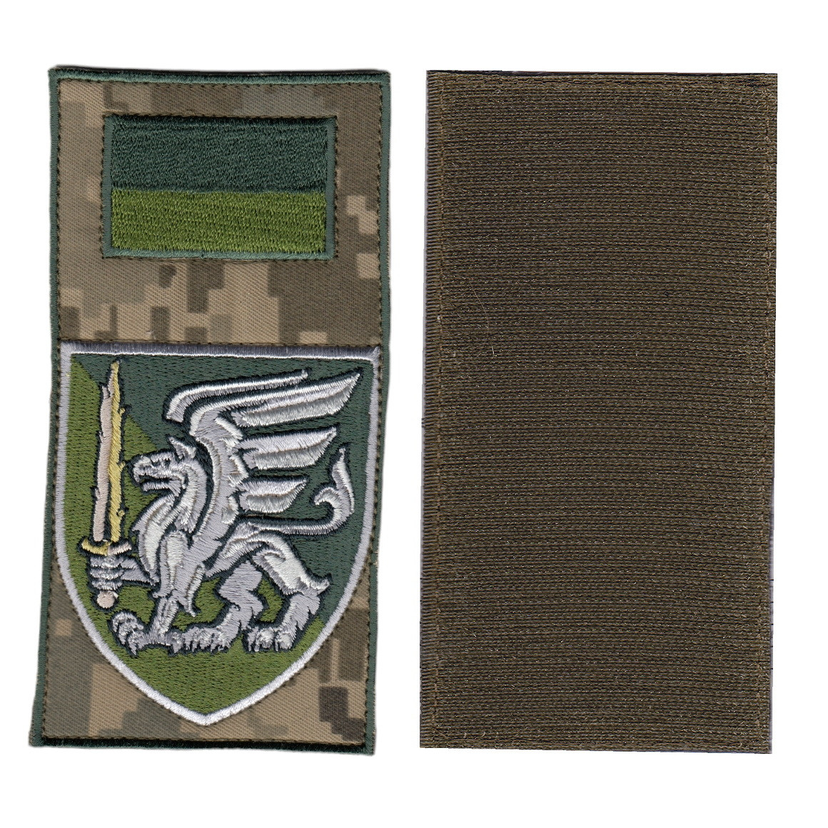 Шеврон військовий / армійський, 81-а окрема аеромобільна бригада, на липучці, олива на пікселі, ЗСУ. 14 см * 7 см, фото 1