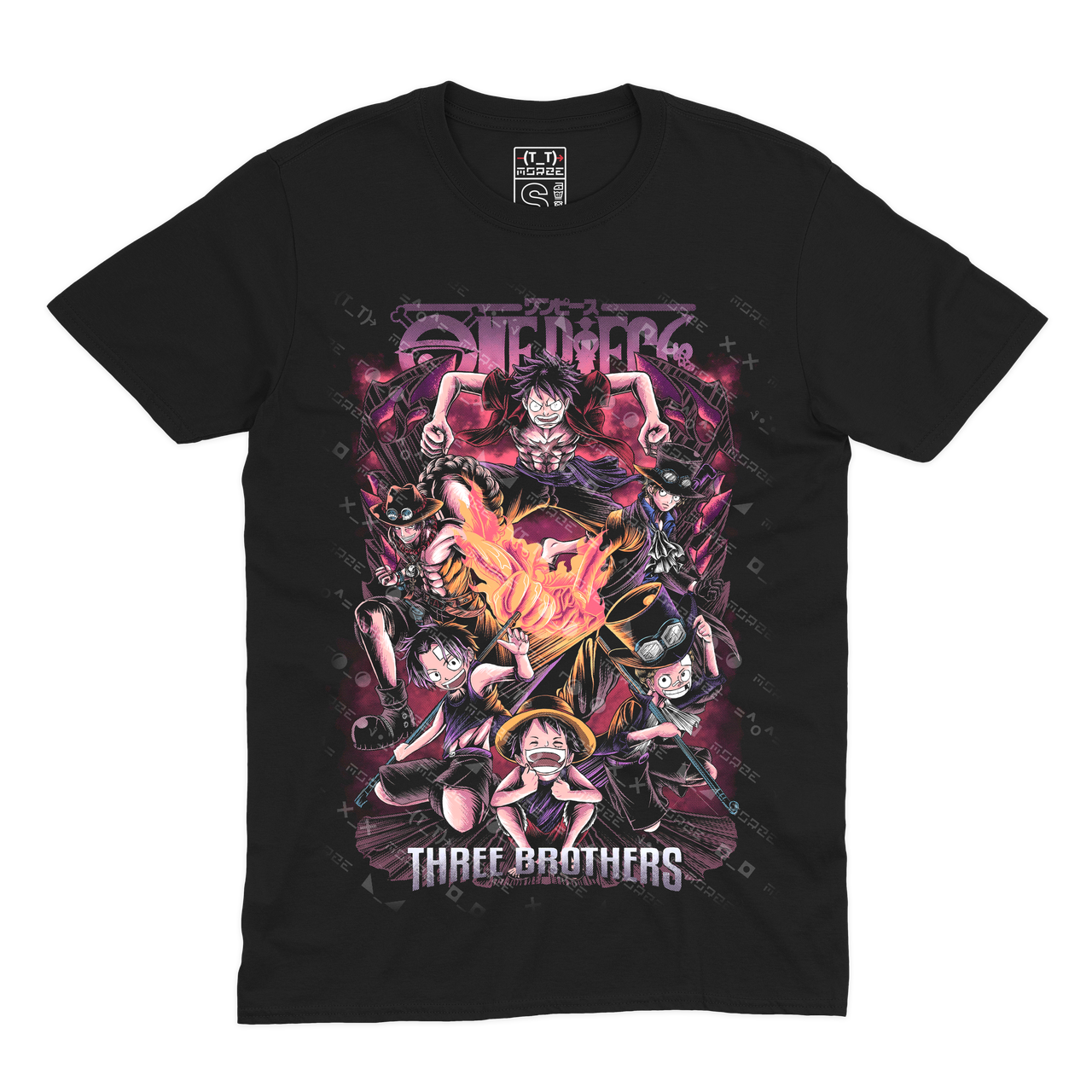 Футболка чорна Morze One piece  V22, фото 1