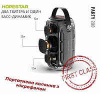 Портативная акустическая колонка 55 Вт Hopestar Party 200 Беспроводная Bluetooth колонка с микрофоном