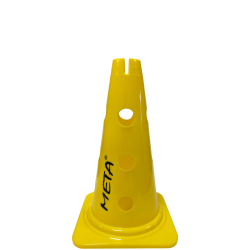 Конус для жердин та кілець Meta Training Cone with Holes & Slit жовтий Уні 30 см, фото 1