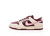 Жіночі кросівки Nike Dunk Low Retro PRM Valentine's Day (Бордові) Взуття Найк Данк Лоу Валентайнс шкіряні демісезон, фото 3