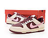 Жіночі кросівки Nike Dunk Low Retro PRM Valentine's Day (Бордові) Взуття Найк Данк Лоу Валентайнс шкіряні демісезон, фото 5