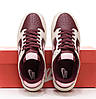 Жіночі кросівки Nike Dunk Low Retro PRM Valentine's Day (Бордові) Взуття Найк Данк Лоу Валентайнс шкіряні демісезон, фото 9