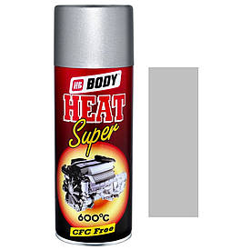 Термостійка фарба спрей срібляста матова Body High Heat Paint Spray Silver 400мл