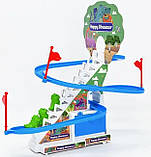 Гра Happy Dinosaur Трек 3313 Гірка з динозавриками, світло, звук, музична іграшка, автоматичний підіймач, фото 5