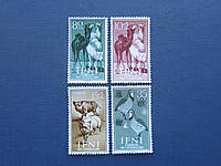 4 марки Ифни (Испанская Африка) 1960 фауна верблюды кабаны птицы MNH