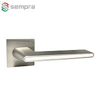 Дверные ручки Sempra H-30118-A-NISM/W (матовый никель c белой вставкой)