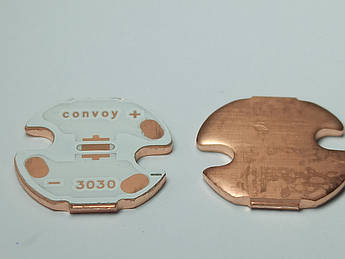 Підкладка мідь плата для світлодіода 3030 DTP прямий тепловідвід 16 мм 1.7 мм PCB board