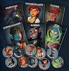 Настільна гра Остання ніч: Перевертні (One Night Ultimate Werewolf) + правила УКРАЇНСЬКОЮ, фото 4