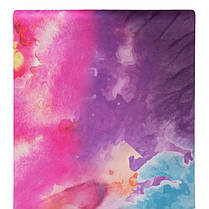 Килимок для йоги замшевий антиковзаючий Record 183x61x0,3см з акварельним принтом, фото 4