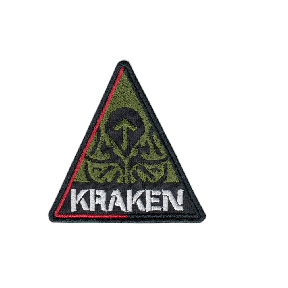 Шеврон військовий / армійський, kraken кракен, на чорному, ЗСУ. 8,5 см * 8,5 см, фото 1