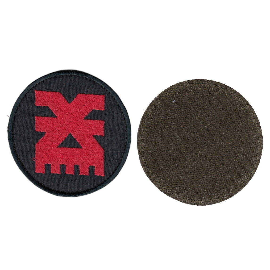Шеврон ЗСУ, військовий / армійський, Кхорн, на липучці, на чорному, диаметр 8 см, фото 1