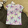 Костюм для дівчинки футболка і шорти райдужні єдиноріжки Five Stars 10795-10804-122р, фото 6