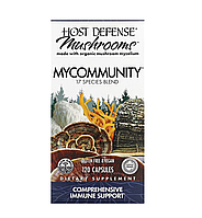 Защита иммунитета, MyCommunity, Fungi Perfecti, Host Defense, 120 капс. (FPI-03813)