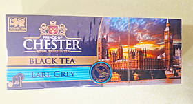 Чай Chester Earl Grey 25 пакетів чорний