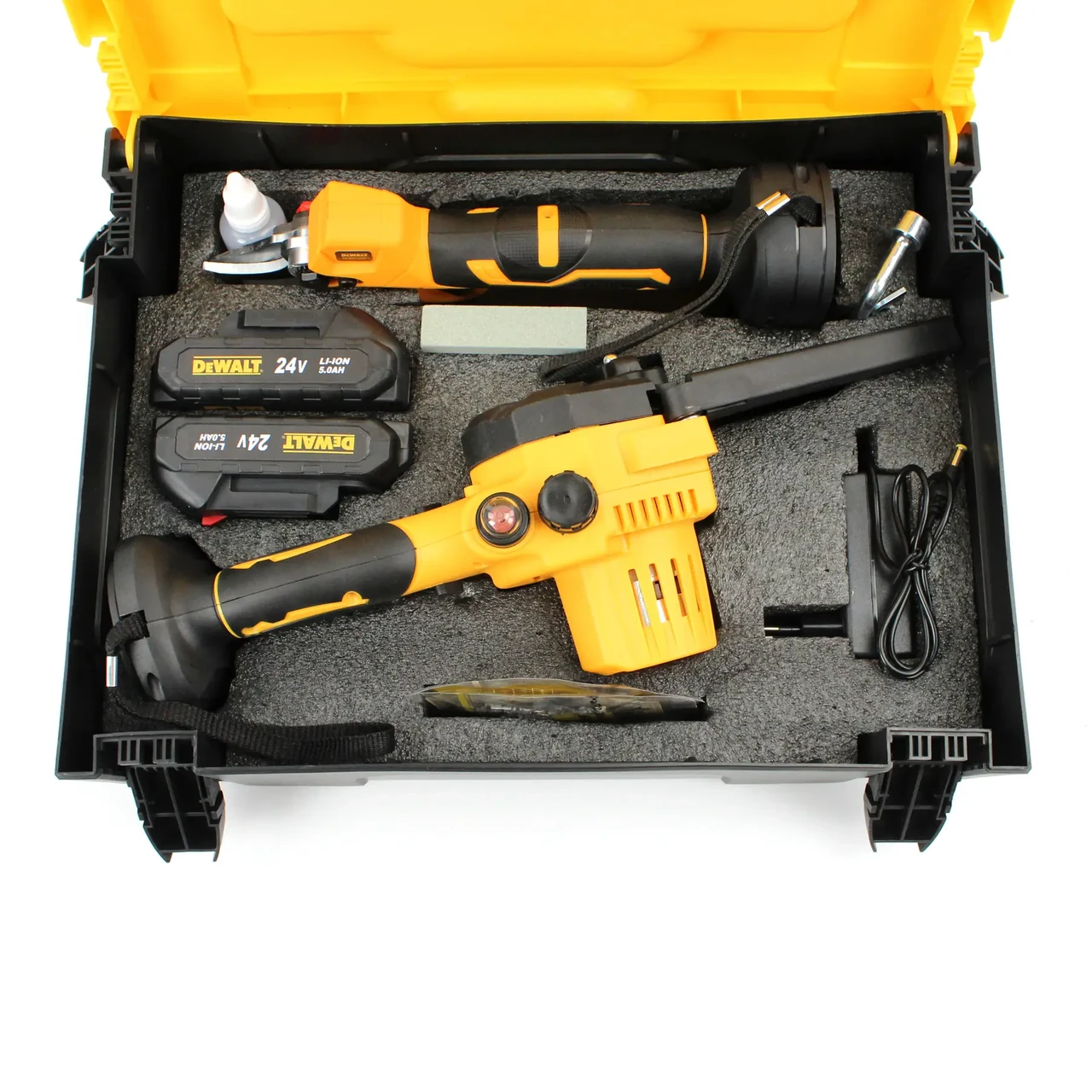 Набор инструментов 2в1 DeWalt 24V с 2 АКБ(Секатор DCMPP540P1 + пила DCM160N) Электроинструменты набор для сада - фото 7 - id-p2198082256