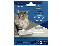 Масів Екшен Massive Action Palladium краплі від бліх та кліщів для кішок вагою 4 - 8 кг, 1 піпетка
