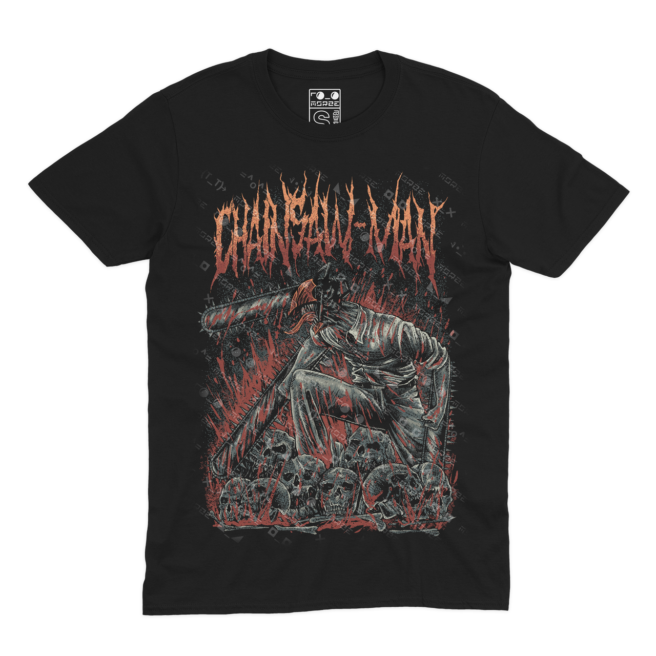 Футболка чорна Morze Людина-бензопила (Chainsawman) V10, фото 1