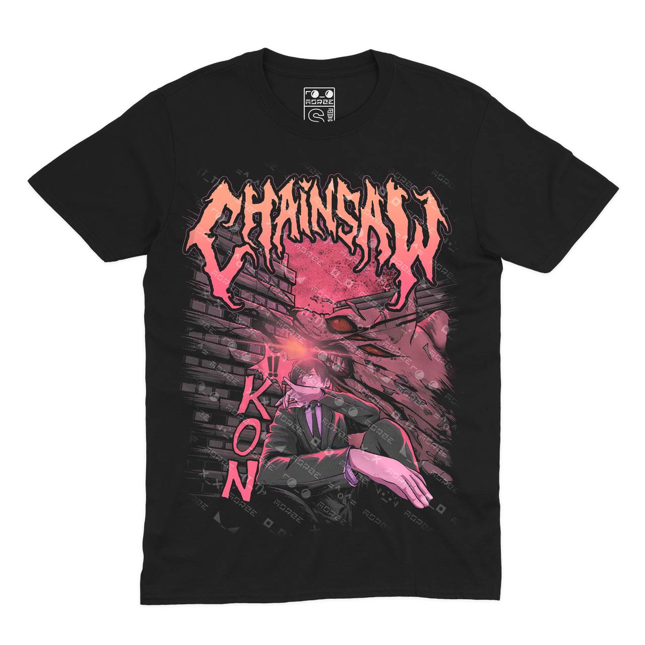 Футболка чорна Morze Людина-бензопила (Chainsawman) V11, фото 1