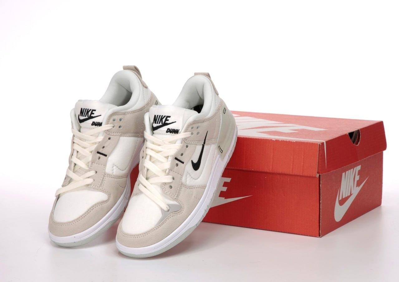 Жіночі кросівки Nike SB Dunk Disrupt 2 Pale Ivory White (Білі) Взуття Найк Данк Дісрапт 2 замша текстиль демісезон, фото 1