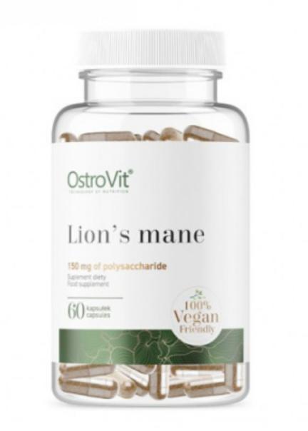 Харчова добавка OstroVit Lion's Mane 60 капсул EXP 5/25 року включно, фото 1